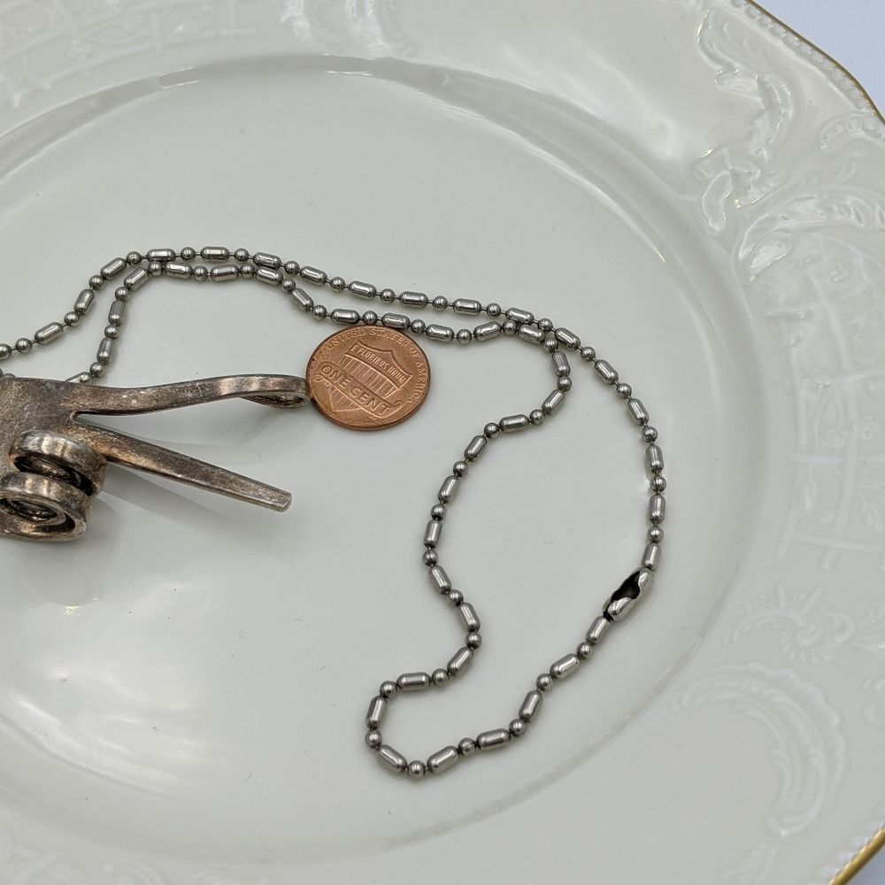 Peace Sign Silver Plate Fork Artisan Necklace - Picture 6 of 11